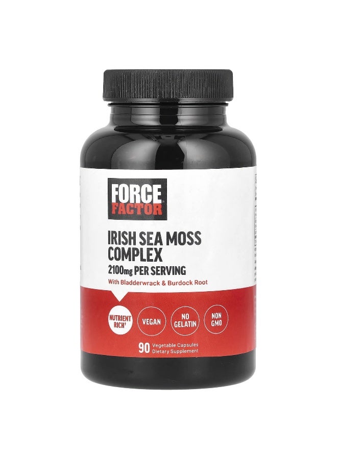 Force Factor, Irish Sea Moss Complex, 2,100 mg, 90 Vegetable Capsules (700 mg per Capsule) (Packaging may vary) - Image 1