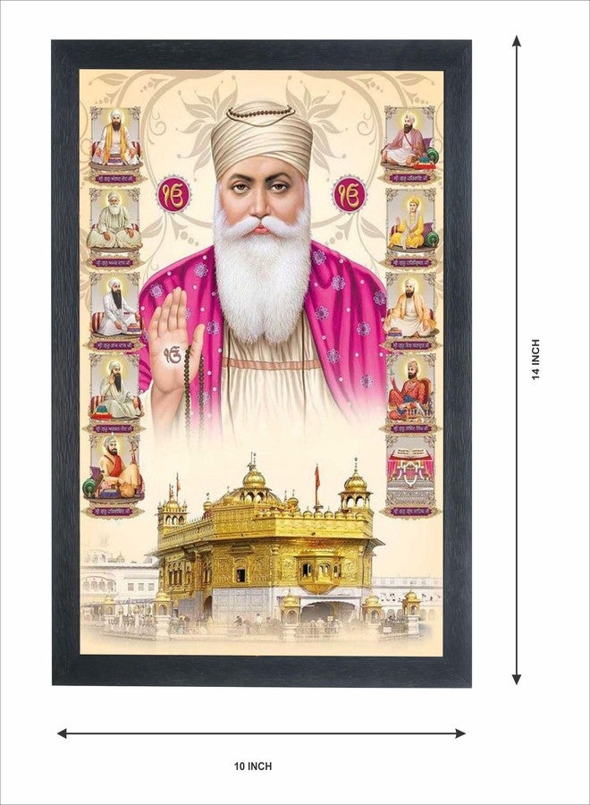 إطار صور Devatwal Guru Nanak Dev Ji Photo Guru Gobind Singh Ji Photo Guru Sikh للرسم على الحائط (10 * 14 بوصة) 880-LNP - Image 2