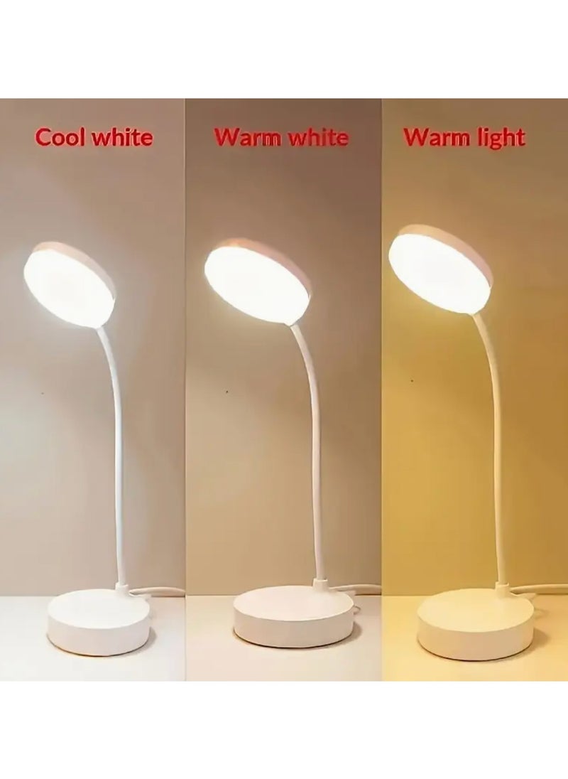 Generic - LED desk lamp Flexible lamp Goose-neck design Adjustable lighting USB powered lamp Flexible LED Desk Lamp with Goose-Neck Base USB Powered Lamp with Adjustable Lighting Eye-Care Desk Lamp with Three-Level Dimmer Comfortable Lighting Adjustable from Cool White to Warm Stylish and Modern Flexible Desk Lamp - Image 1