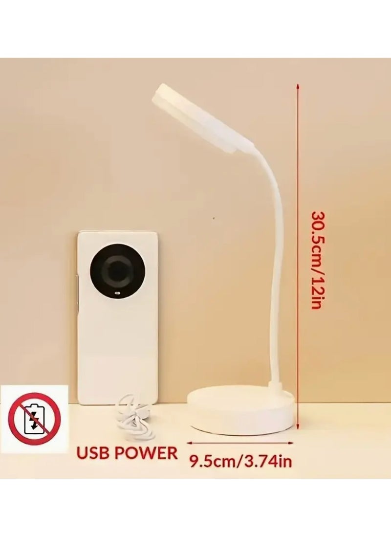 Generic - LED desk lamp Flexible lamp Goose-neck design Adjustable lighting USB powered lamp Flexible LED Desk Lamp with Goose-Neck Base USB Powered Lamp with Adjustable Lighting Eye-Care Desk Lamp with Three-Level Dimmer Comfortable Lighting Adjustable from Cool White to Warm Stylish and Modern Flexible Desk Lamp - Image 1