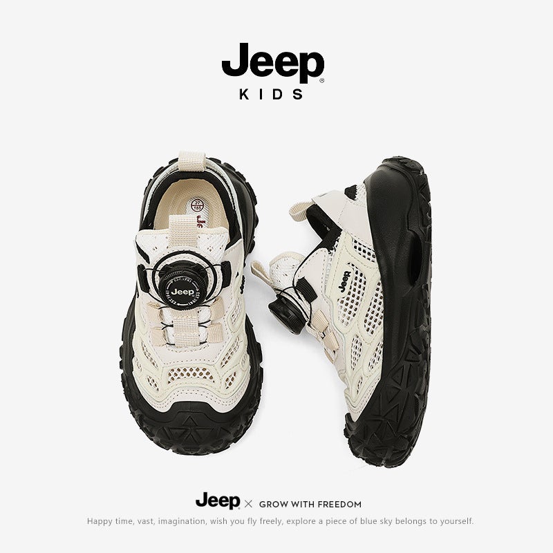 Jeep Kidsren'S Shoes Boys' Sports Shoes 2025 Girls' Outdoor Hiking Shoes Kidsren'S Button Running Shoes - Image 3