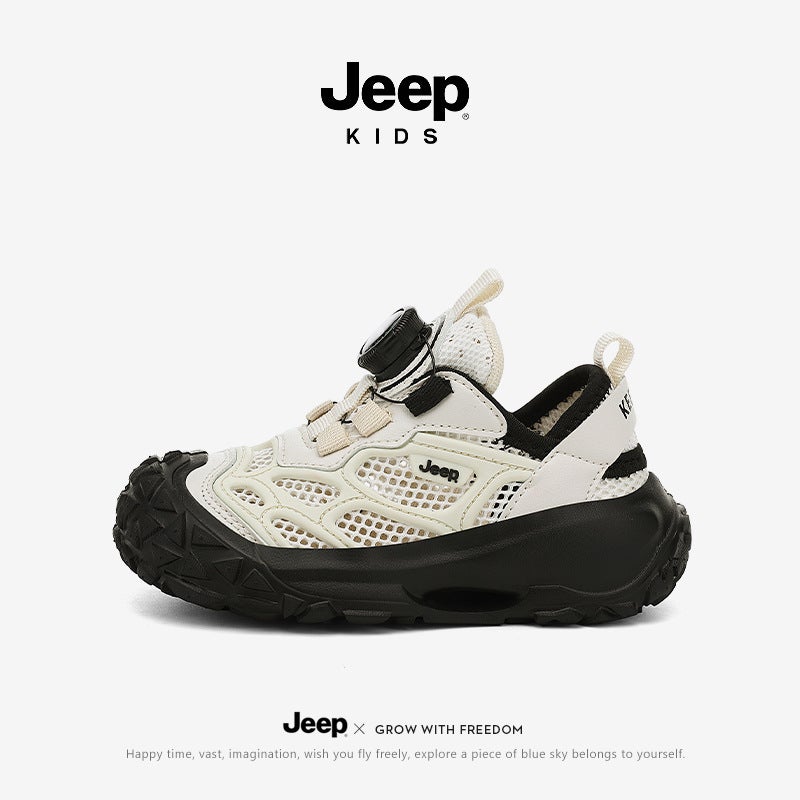 Jeep Kidsren'S Shoes Boys' Sports Shoes 2025 Girls' Outdoor Hiking Shoes Kidsren'S Button Running Shoes - Image 2