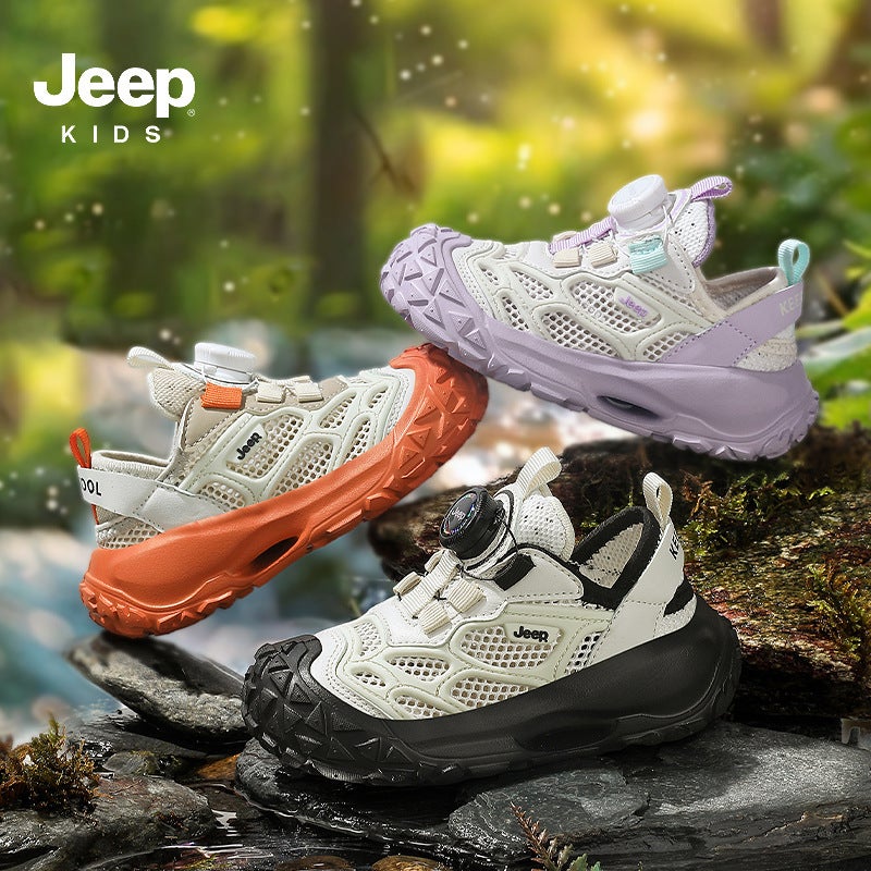 Jeep Kidsren'S Shoes Boys' Sports Shoes 2025 Girls' Outdoor Hiking Shoes Kidsren'S Button Running Shoes - Image 5