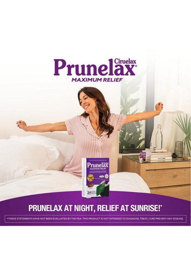 Prunelax Ciruelax Maximum Relief Laxative Tablets with Natural Senna for Occasional Constipation, Senna Extract, Vegan & Gluten-Free, Gentle Overnight Relief - 24ct - Image 4