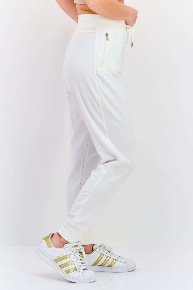 Jones New York Women Sportswear Fit Training Sweatpants, White - Image 4