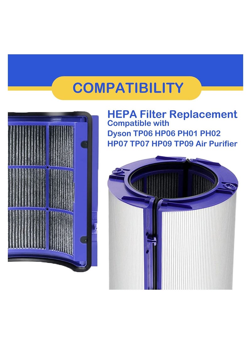 Genetic - Replacement Hepa Filter Compatible with Dyson HP06 TP06 HP07 TP07 HP09 TP09 Air Purifier True HEPA+Carbon Filter Set - Image 1