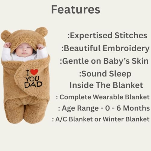 BRANDONN New Born Baby Blanket Pack of Hooded Swaddle Crib Wrapper Or Wearable Blanket for Baby Boys and Girls Pack of 2, (0-6 Months) - Image 4