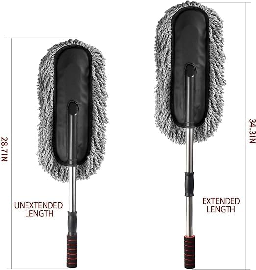 TNEMEC Accessories Brushes Home, Expandable Long Handle Anti Scratch Microfiber Feather Duster for Dust Cleaning with extendable Pole Car Brush Exterior Interior Cleaner Dusting and hosue Flexible Wash - Image 4