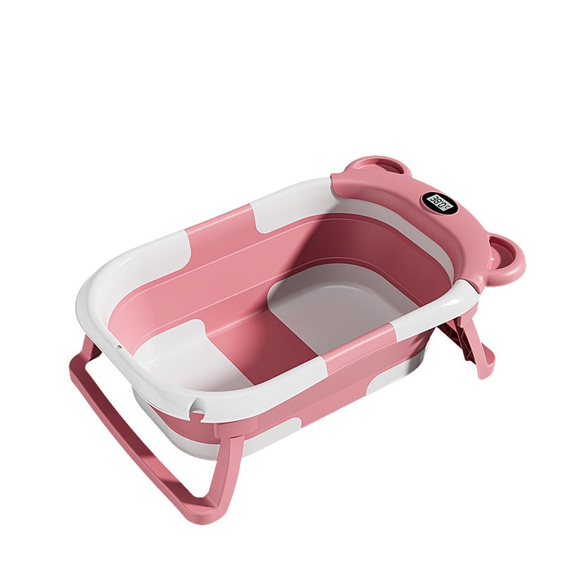Household Newborn Baby Bath Basin Baby Sitting And Lying Tub Bath Barrel Baby Folding Tub - Image 1