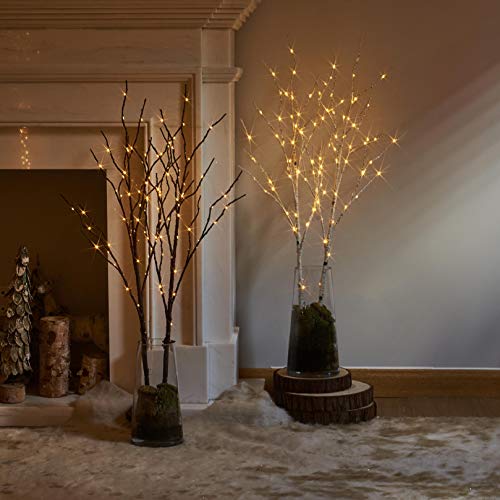 LITBLOOM Lighted White Twig Branches 32IN 100 LED with Timer Battery Operated, Artificial Tree Branch with Warm White Lights for Holiday Xmas Home Decoration Indoor Outdoor Decor - Image 4
