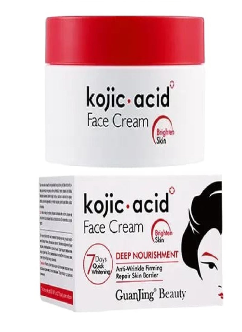 GuanJing Beauty Kojic-acid Face Cream Brighten Skin Deep Nourishment & Anti-Wrinkle Firming and Repair Skin Barrier50 g  - Image 1