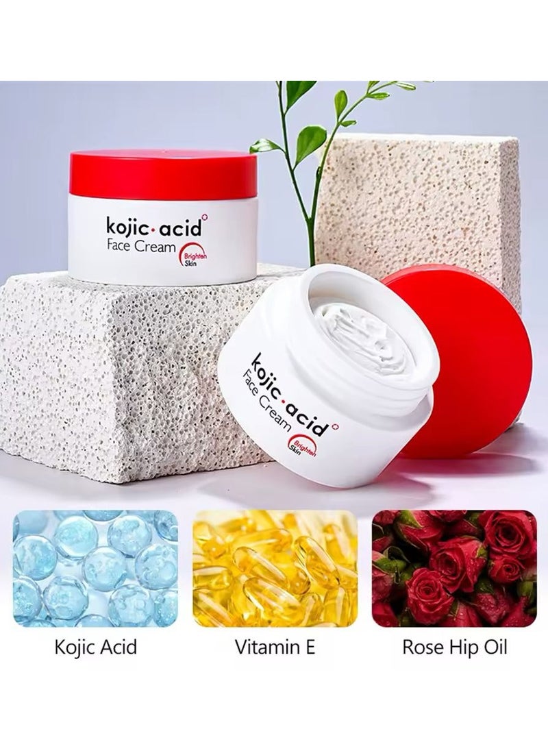 GuanJing Beauty Kojic-acid Face Cream Brighten Skin Deep Nourishment & Anti-Wrinkle Firming and Repair Skin Barrier50 g  - Image 5
