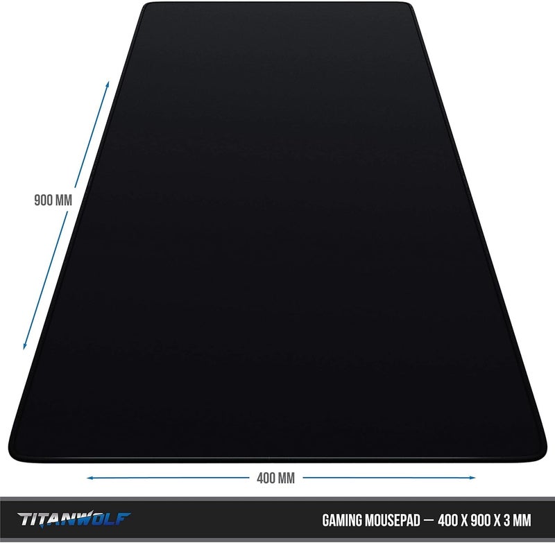 KRESHU XXL Mouse Mat Non-Slip Base Rubber Gaming Mousepad 400 * 900 * 3 mm Super Large Size Table Mat Improves Precision and Speed Stable Grip on Smooth Surfaces Waterproof Mouse mat (1-Pcs) - Image 4