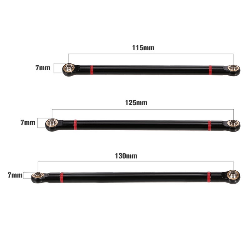 8PCS Aluminum Alloy Link Rod & Gearbox Transmission Mount Unassembled Kit Replacement for Axial SCX10 RC Crawler - Image 4