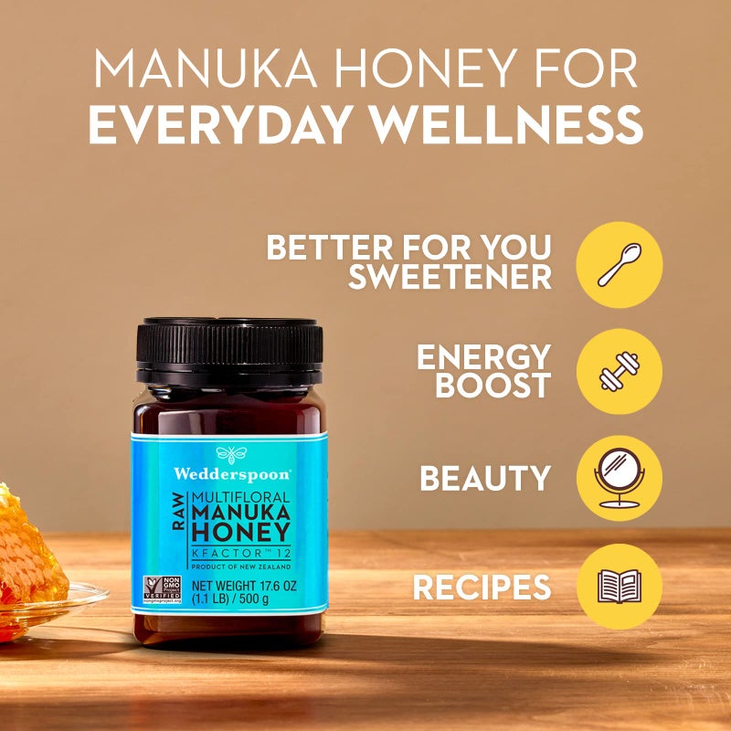 Wedderspoon Raw Premium Manuka Honey KFactor 12 176 Oz Unpasteurized Genuine New Zealand Honey NonGMO Superfood Traceable From Our Hives To Your Home - Image 4