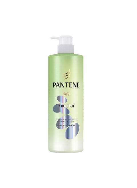 Pantene Micellar Detox Moisturize Waterlily Extract Scalp Shampoo
