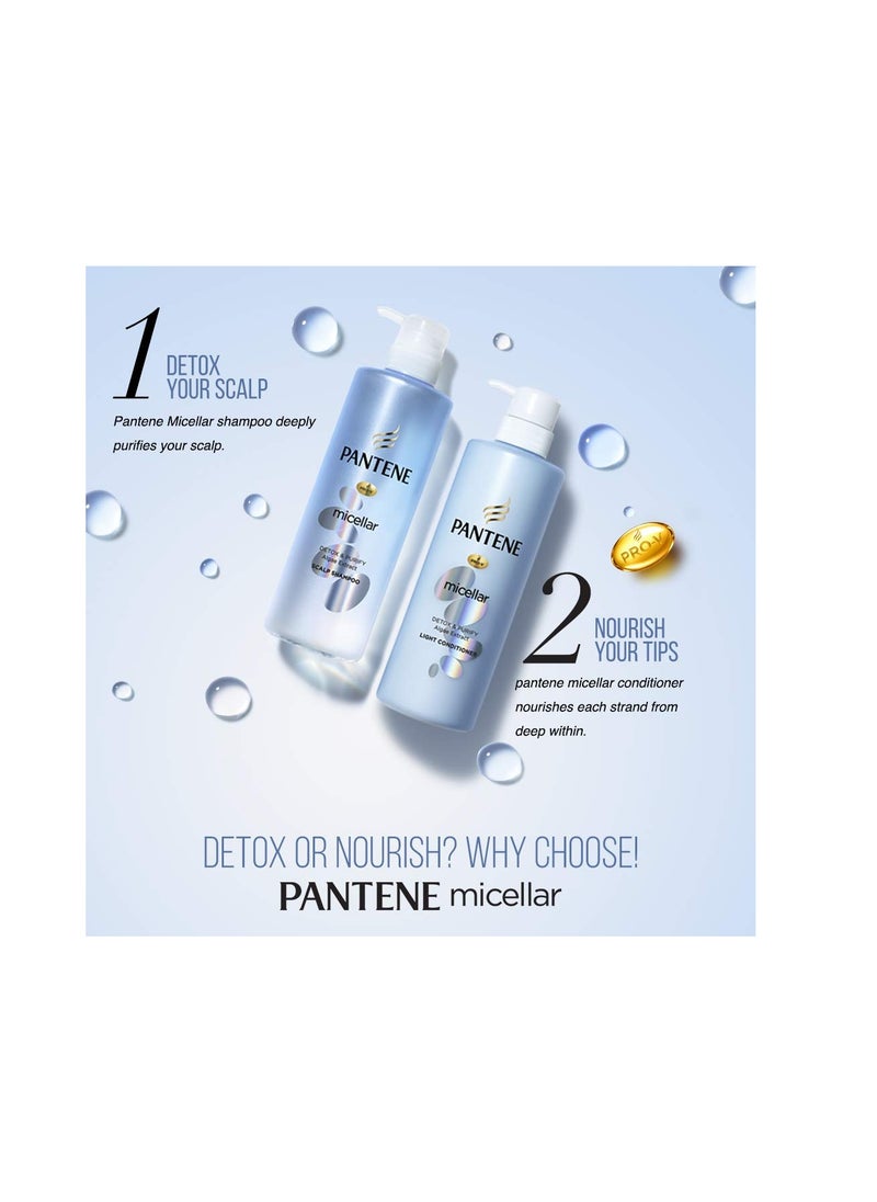 Pantene Micellar Detox Moisturize Waterlily Extract Scalp Shampoo