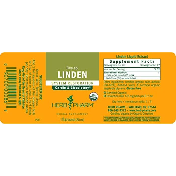 Herb Pharm Linden Liquid Extract for Cardiovascular and Circulatory Support - 1 Ounce - Image 5