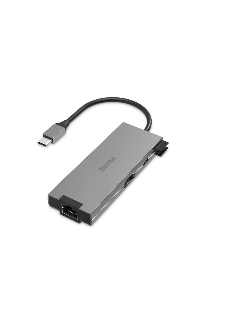 هاما Hama 200109 USB-C Hub, Multiport, 5 Ports, 2 x USB-A, USB-C, HDMI™, LAN/Ethernet  - Image 1