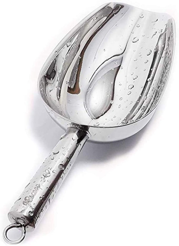 STAINLESS STEEL ICE SCOOP SMALL METAL FOOD CANDY SCOOP FOR KITCHEN BAR PARTY WEDDING 6 OZ