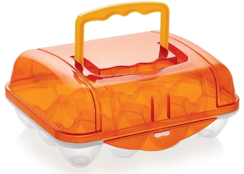 Areo Egg basket with handle for Fridge and Oven Egg Storage Box Egg Storage Container 1 pc 12 egg slot any colour will be sent as per availability - Image 5