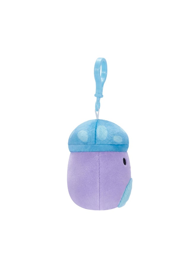 Squishmallows - 3.5 inch Little Plush Clip-on Pyle Purple and Blue Mushroom W/Fuzzy Belly , Officially Licensed Kellytoy Plush Toy, Colorful Soft Toy, Gift for Kids, Girls & Boys Washable Squishy Stuff Toy Multicolor All Age - Image 1