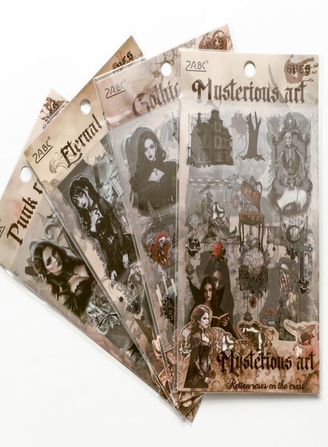 NVF Punk Romantic Gothic Stickers Set - Dark Vintage Women, Gothic Art, Occult & Victorian Aesthetic Stickers for Journaling, Scrapbooking, DIY Crafts & Art Collage - Image 1