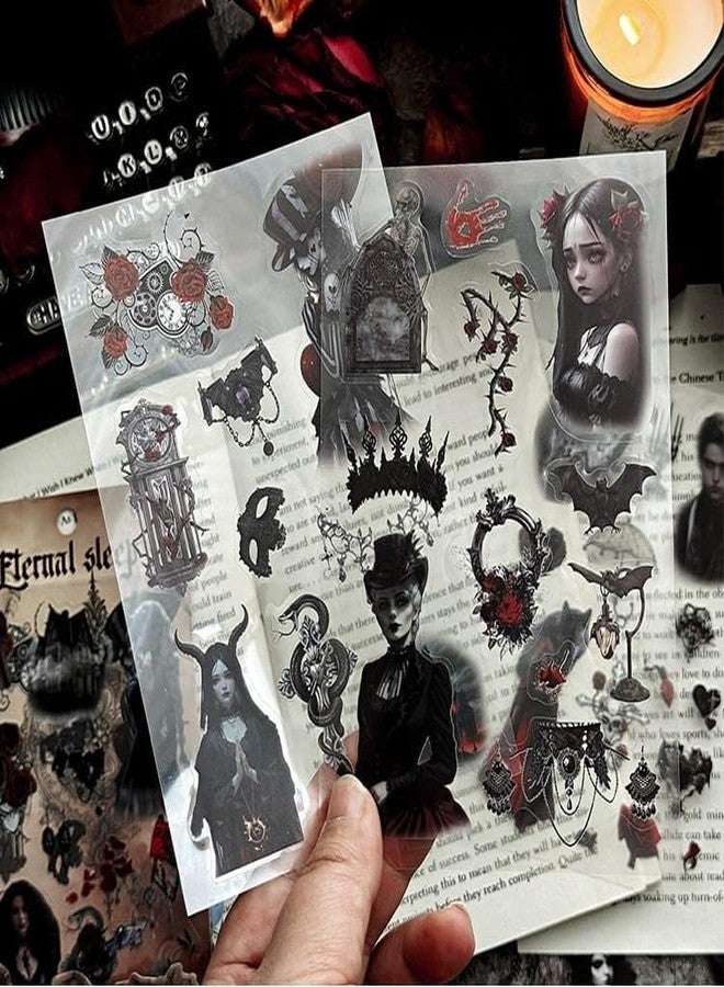 NVF Punk Romantic Gothic Stickers Set - Dark Vintage Women, Gothic Art, Occult & Victorian Aesthetic Stickers for Journaling, Scrapbooking, DIY Crafts & Art Collage - Image 5