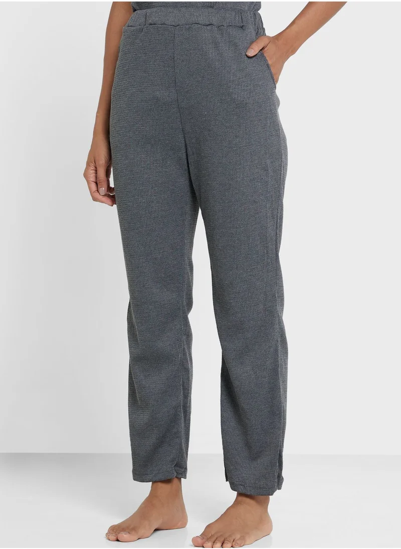 Ginger Textured Detail Pyjama Set