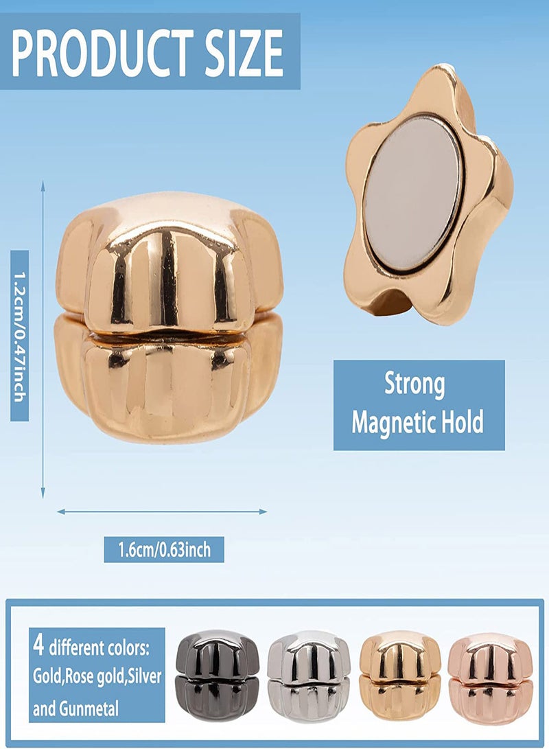 Magnetic Hijab Pins Set, 8 Pairs in Matte and Metallic Colors, Versatile Scarf Fasteners for Women, Strong Hold for Shawls and Scarves, Stylish Star Shape Design - Image 4