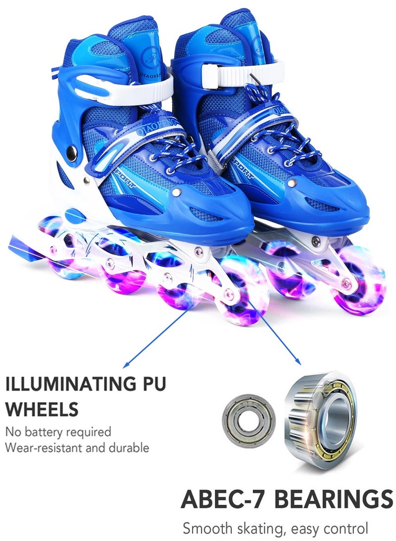 QIAOFENG Skate Shoes - Roller Skates Shoes With Light Up Wheels - Roller Skates Skating Shoes for Boys, Girls and Kids, Outdoor and Indoor Speed Racing Skates - Breathable and Adjustable Inline Skates With Bag - Image 5
