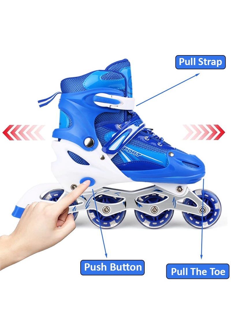 QIAOFENG Skate Shoes - Roller Skates Shoes With Light Up Wheels - Roller Skates Skating Shoes for Boys, Girls and Kids, Outdoor and Indoor Speed Racing Skates - Breathable and Adjustable Inline Skates With Bag - Image 4