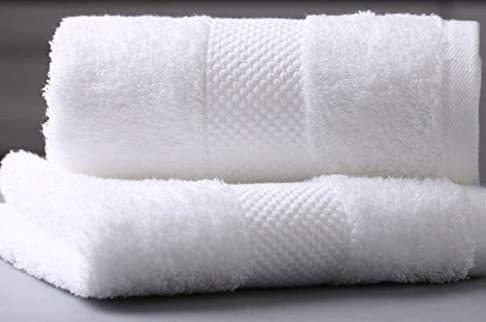 Sanjeev Textiles Cotton Dobby Border Face Towel White Set of 5