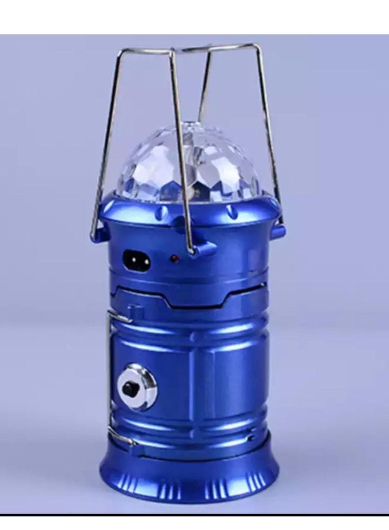 DLC 3 in 1 Flashlight with Green, Red and Blue Magic Effect Ball Flashlight and Portable Lantern, Rechargeable and Rotating, Outdoor Camping Use - Image 2