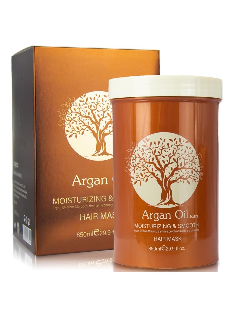 Argan Oil Argan Oil Hair Mask, Repair Split Ends Dry Damaged Hair, Moisturizing & Smoothing Hair Mask for Dry Damaged Hair of All Hair Types 16.90 oz 500 ml (29.90oz-850ml)  - Image 1