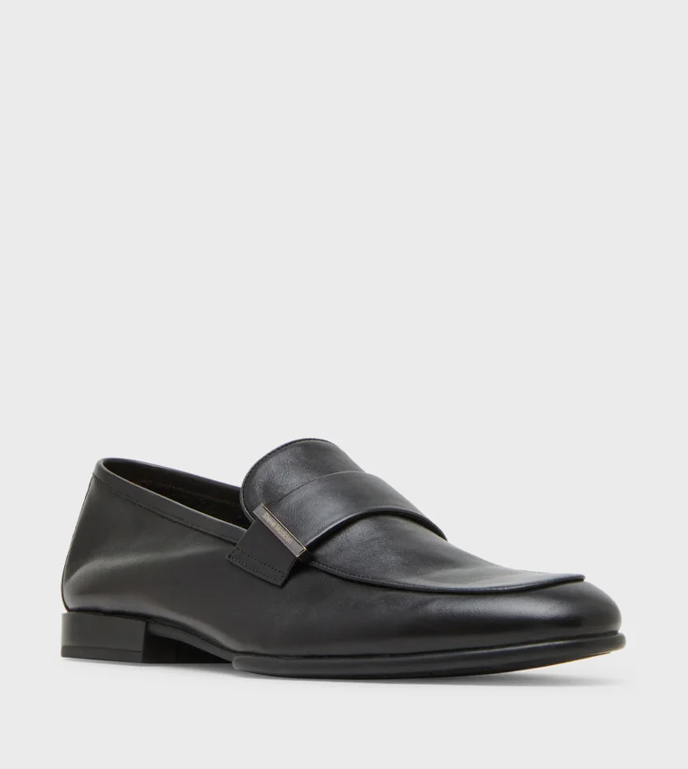 ستيف مادن Silas Black Men's Formal Slip-On Shoes