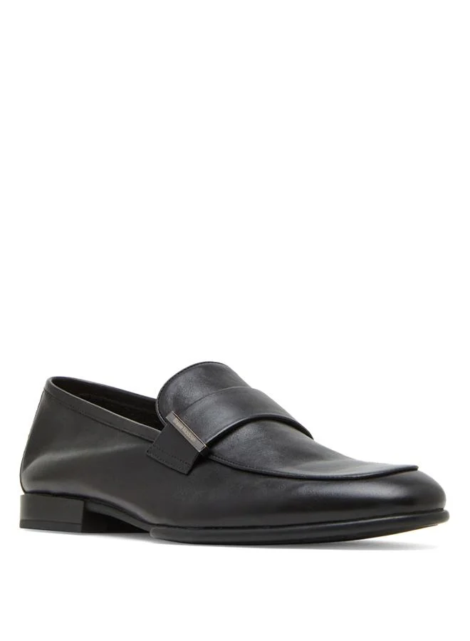 ستيف مادن Silas Black Men's Slip On Dress Shoes