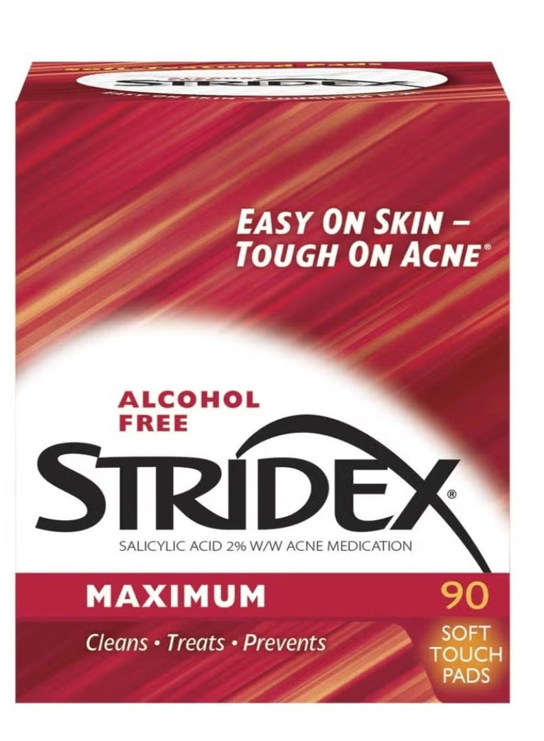 سترايدكس ستريديكس ضمادات طبية لتنظيف الوجه - قوة قصوى - 90 قطعة - Image 1