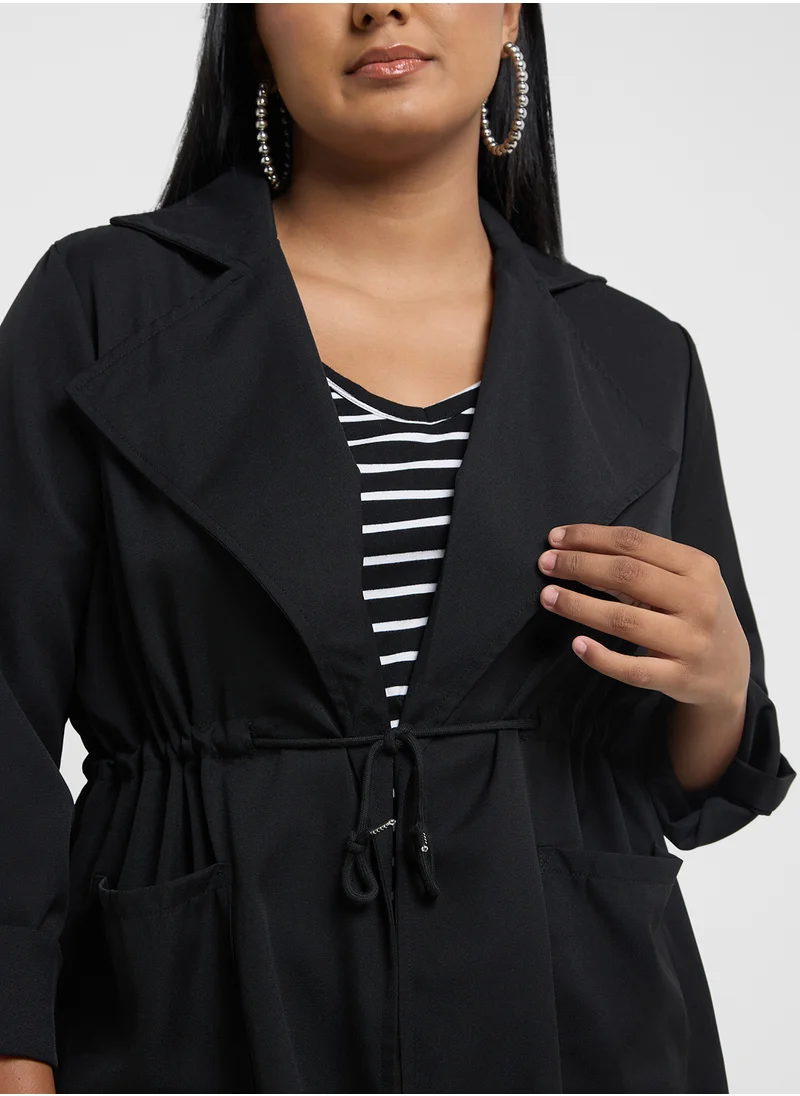 Ginger Plus Lapel Collar Coat