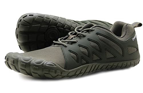 Oranginer Men's Barefoot Running Shoes Breathable Casual Walking Shoes for Men Army Green Size 8 - Image 1