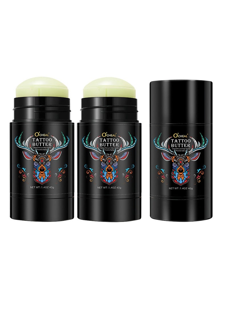 OCHEAL 2 PCS Tattoo Aftercare Butter Balm,Tattoo Balm for Old & New Tattoo Moisturizer Healing Brightener for Color Enhance, Natural Organic Tattoo Cream, Daily Tattoo Care Moisturizer - Image 1