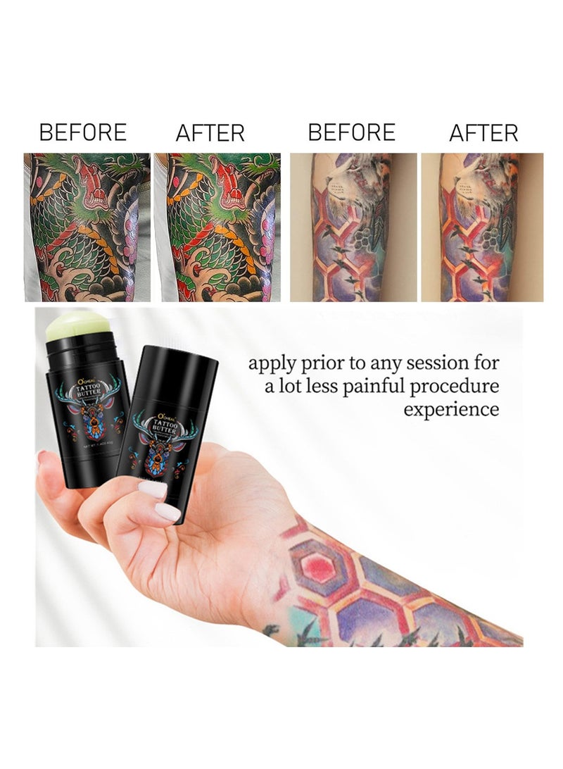 OCHEAL 2 PCS Tattoo Aftercare Butter Balm,Tattoo Balm for Old & New Tattoo Moisturizer Healing Brightener for Color Enhance, Natural Organic Tattoo Cream, Daily Tattoo Care Moisturizer - Image 3