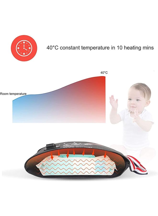 KASTWAVE Usb Baby Wipe Warmer 5V Portable Usb Baby Infant Wet Wipes Warmer Bag Wet Wipes Container Box For Travel And On The Go Newborn Essentials Baby Must Haves Stuff - Image 3