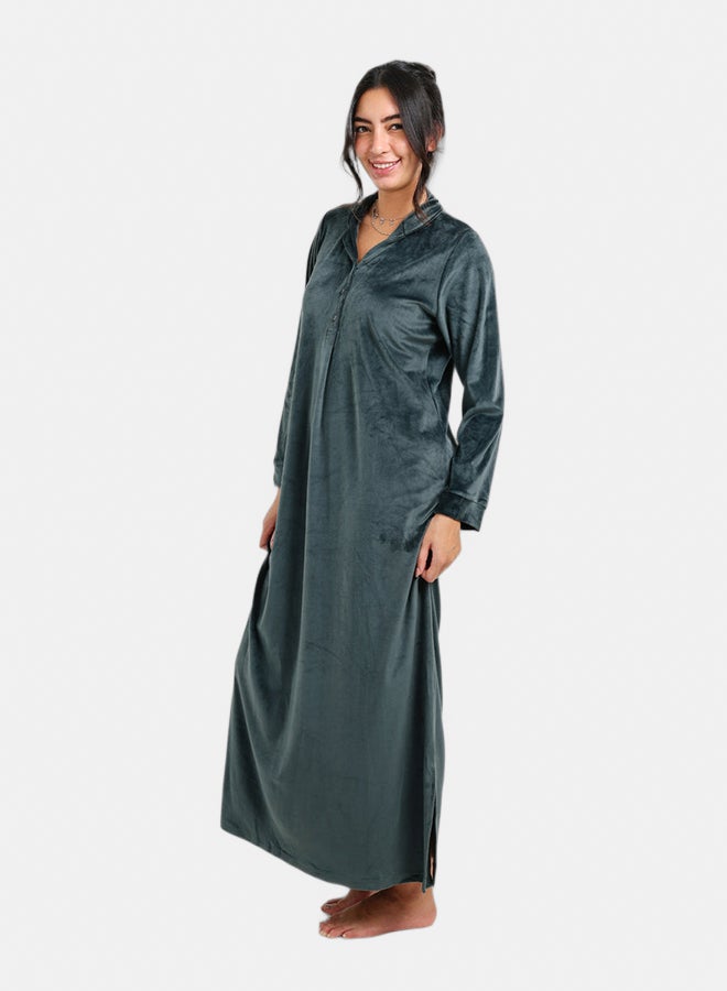 Carina Velvet Relaxed Nightgown - Image 3
