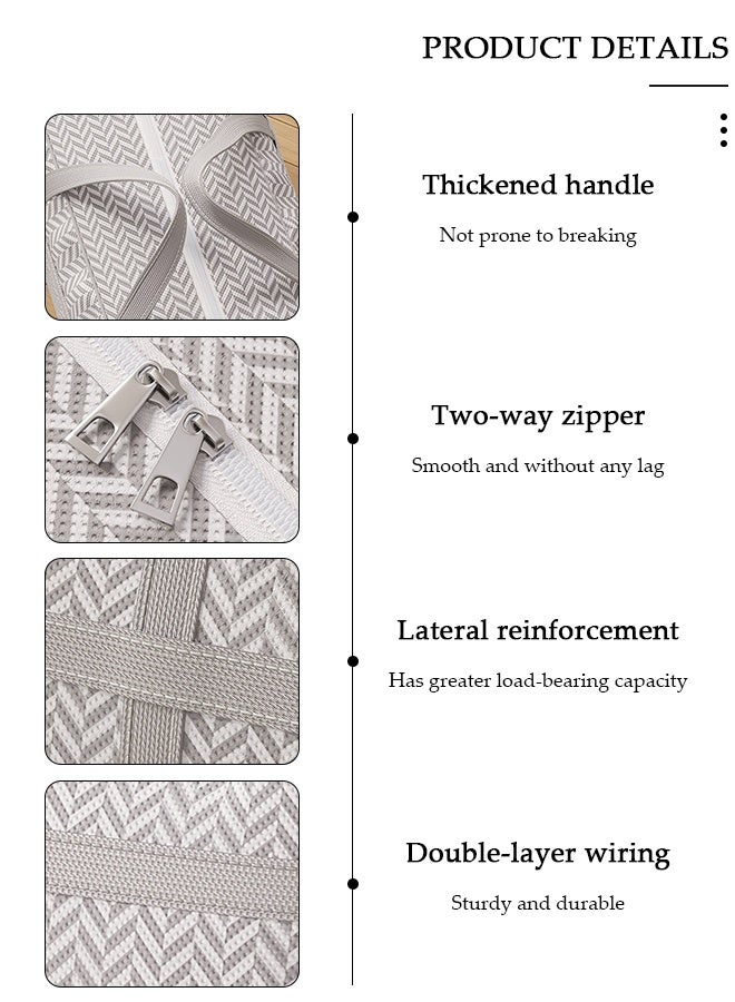 DUNISO 2 Pcs Extra Large Moving Bags,Heavy Duty Moving Totes with Two-Way Zippers Thicken Handles,Large Capacity Packing Totes,Moisture-Proof And Dust-Proof Duffle Bag for Down Jackets,Quilts 80x55x25cm - Image 3