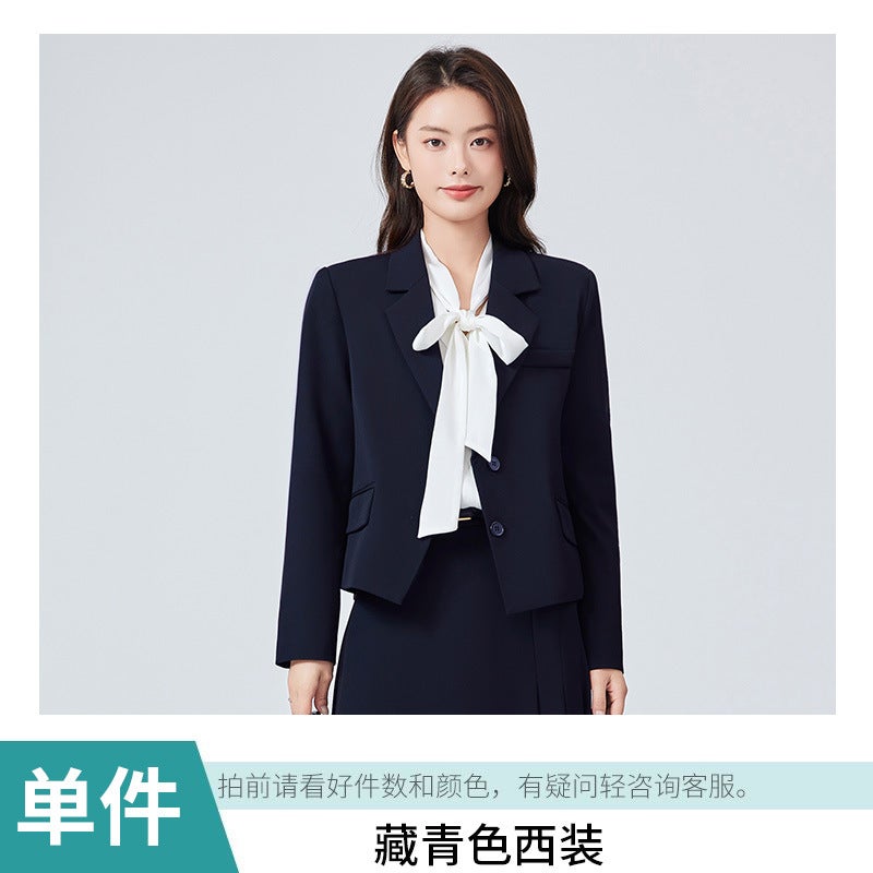 Grey Suit Suit Women'S Civil Servant Commuter Dress Dress For Small Man Suit Jacket Temperament Professional Dress - Image 1