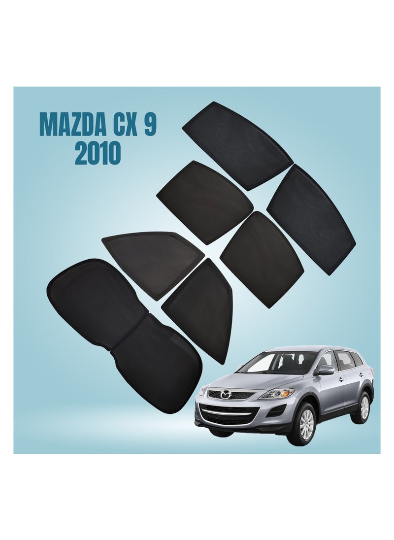 mazda - 7-Piece Custom High Quality Car SunShade Set for MAZDA CX9 2010, Full Window Protection, UV Blocker for Front, Side, and Rear Windows - Image 1