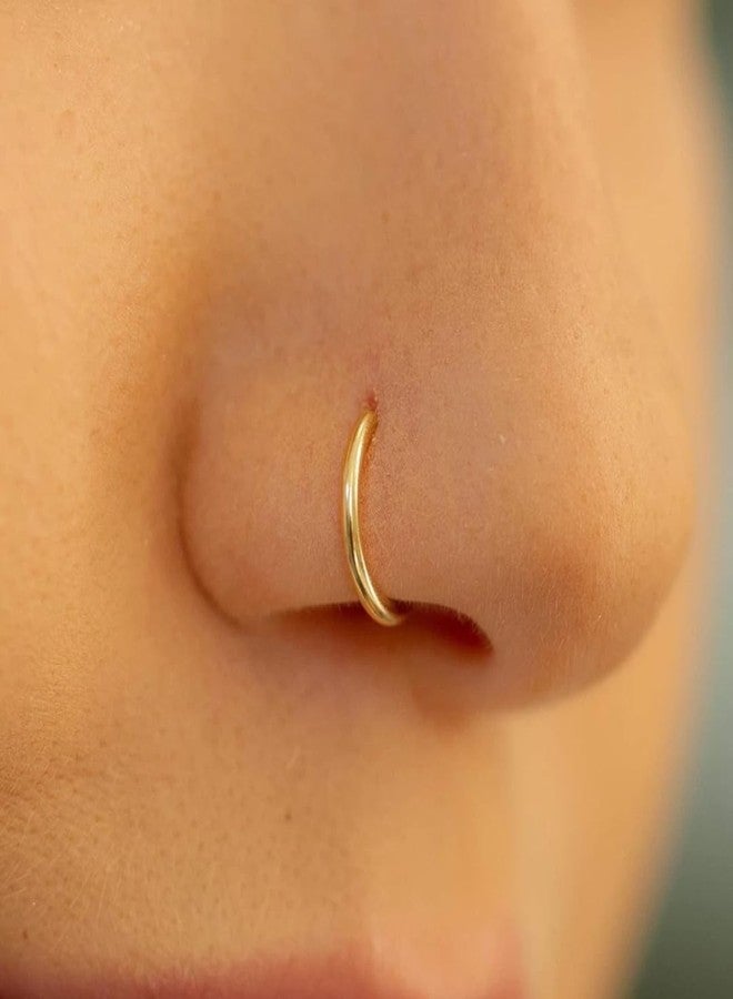 RENU CREATION House Of Common Gold-Plated, Rhodium Plated Brass, Metal, Alloy, Stone Nose Ring Gold - Image 1