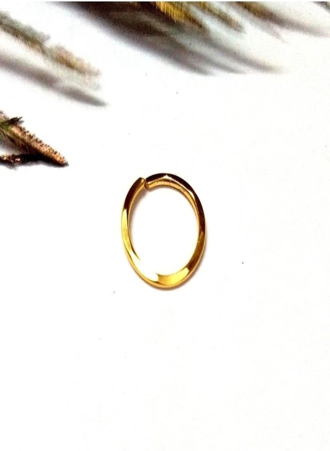 RENU CREATION House Of Common Gold-Plated, Rhodium Plated Brass, Metal, Alloy, Stone Nose Ring Gold - Image 4