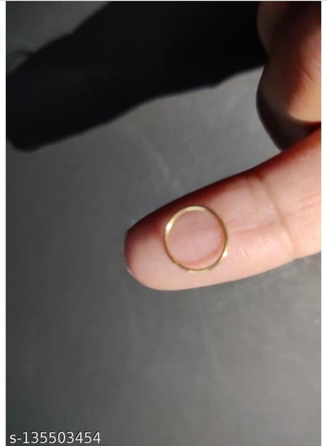 RENU CREATION House Of Common Gold-Plated, Rhodium Plated Brass, Metal, Alloy, Stone Nose Ring Gold - Image 5